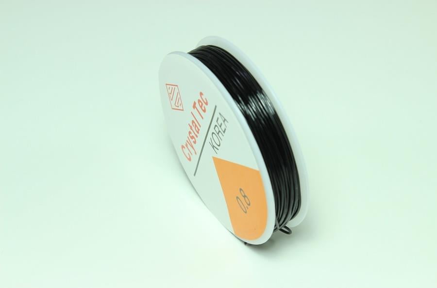 Siyah Lastikli Misina 0.8 mm