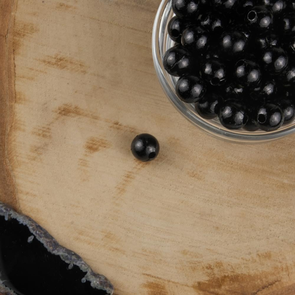 Siyah Plastik İnci 10 mm 500 Gram