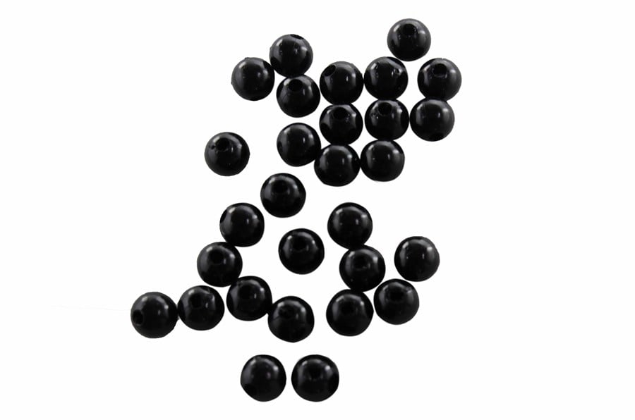 Siyah Plastik İnci 12 mm 100 Gram
