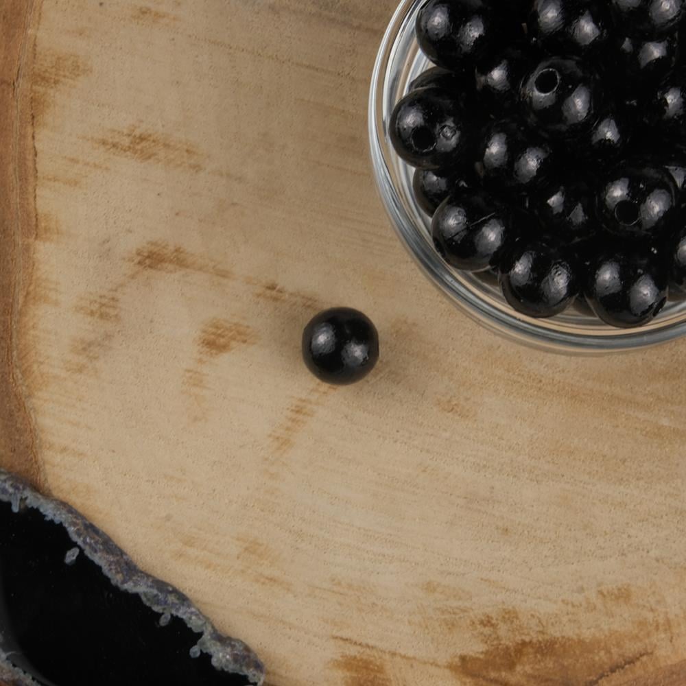 Siyah Plastik İnci 12 mm 500 Gram