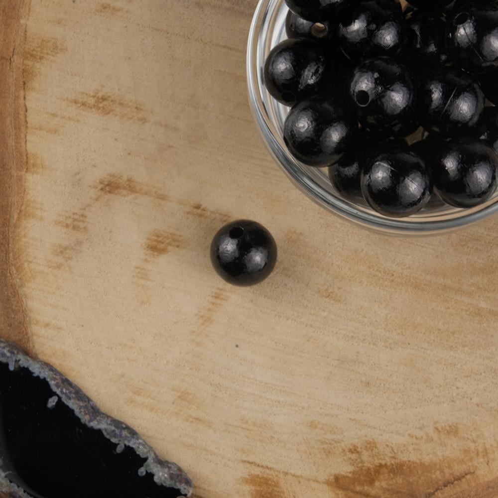 Siyah Plastik İnci 14 mm 500 Gram