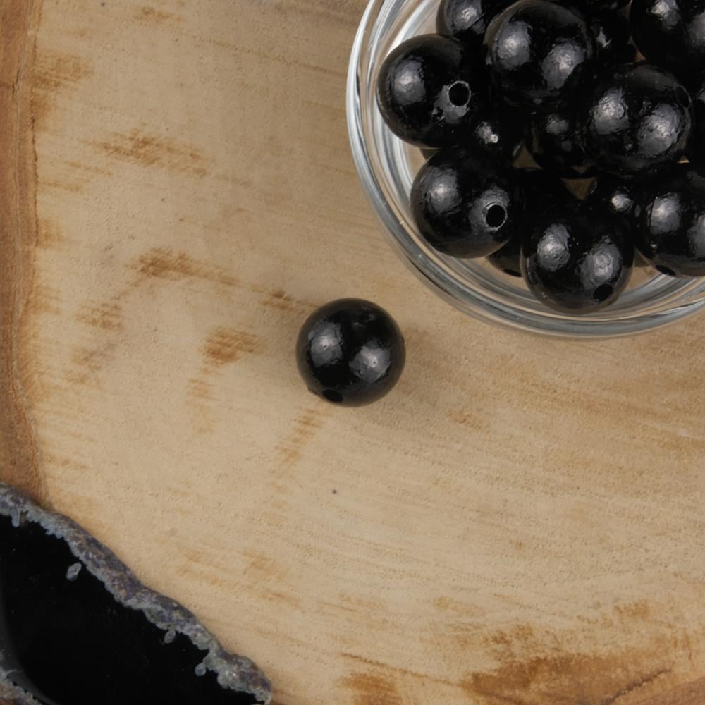 Siyah Plastik İnci 16 mm 500 Gram