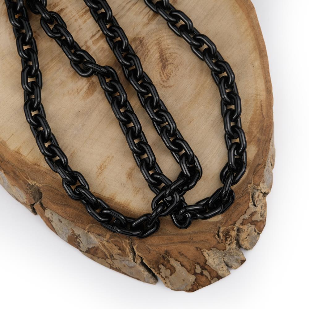 Siyah Plastik Zincir Geçmeli Çanta ve Aksesuar Zinciri