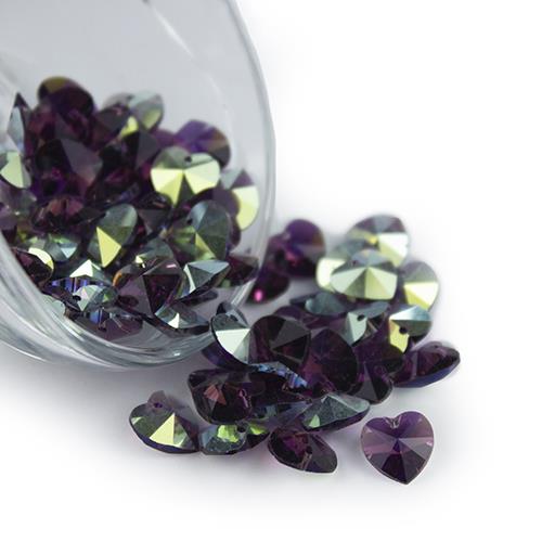 Swarovski Kristal Boncuk 10 mm 20 Gr Janjanlı Kalp Model-01