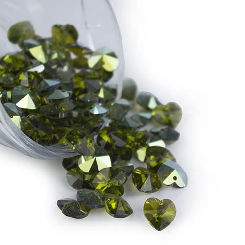 Swarovski Kristal Boncuk 10 mm 20 Gr Janjanlı Kalp Model-13