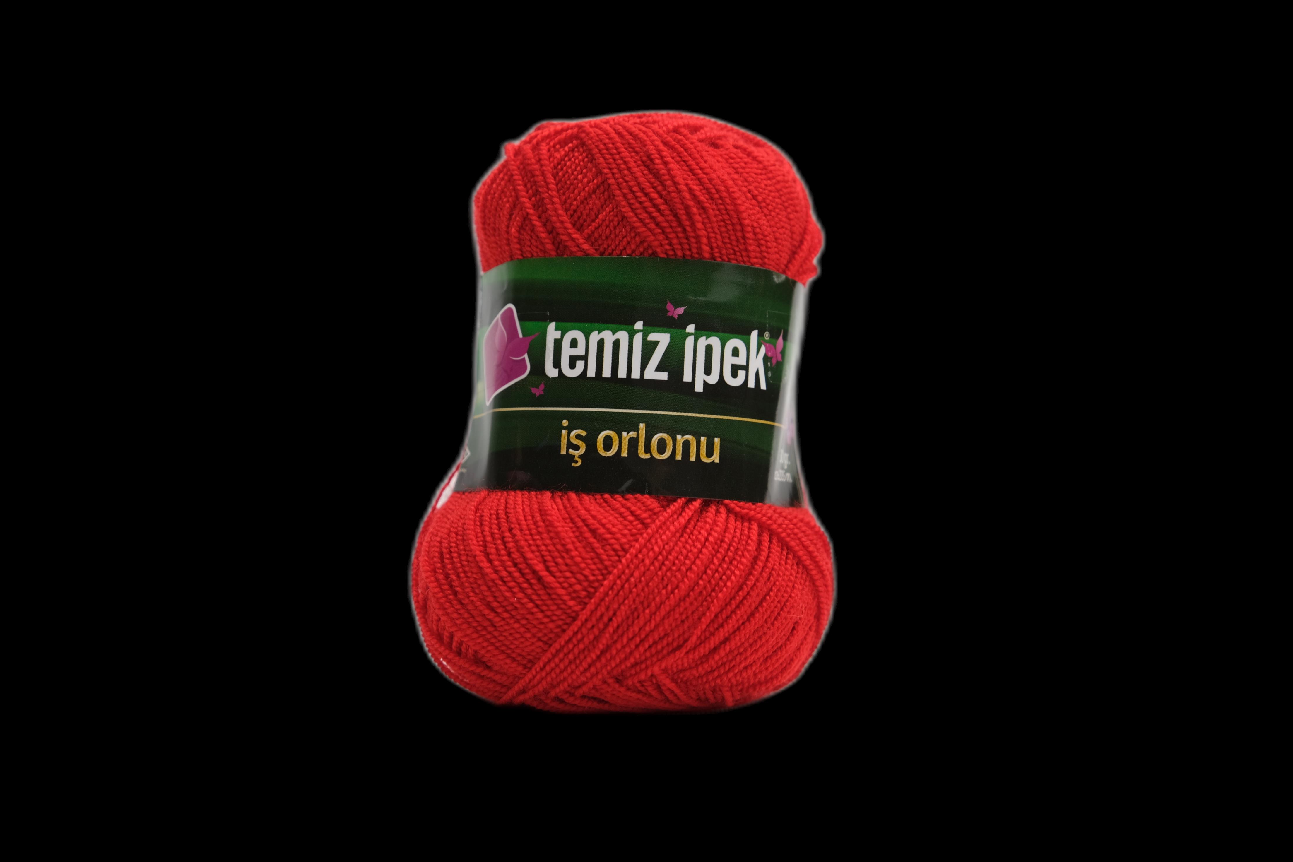 Temiz İpek İş Orlonu Etamin ve Kanaviçe İpi Kırmızı