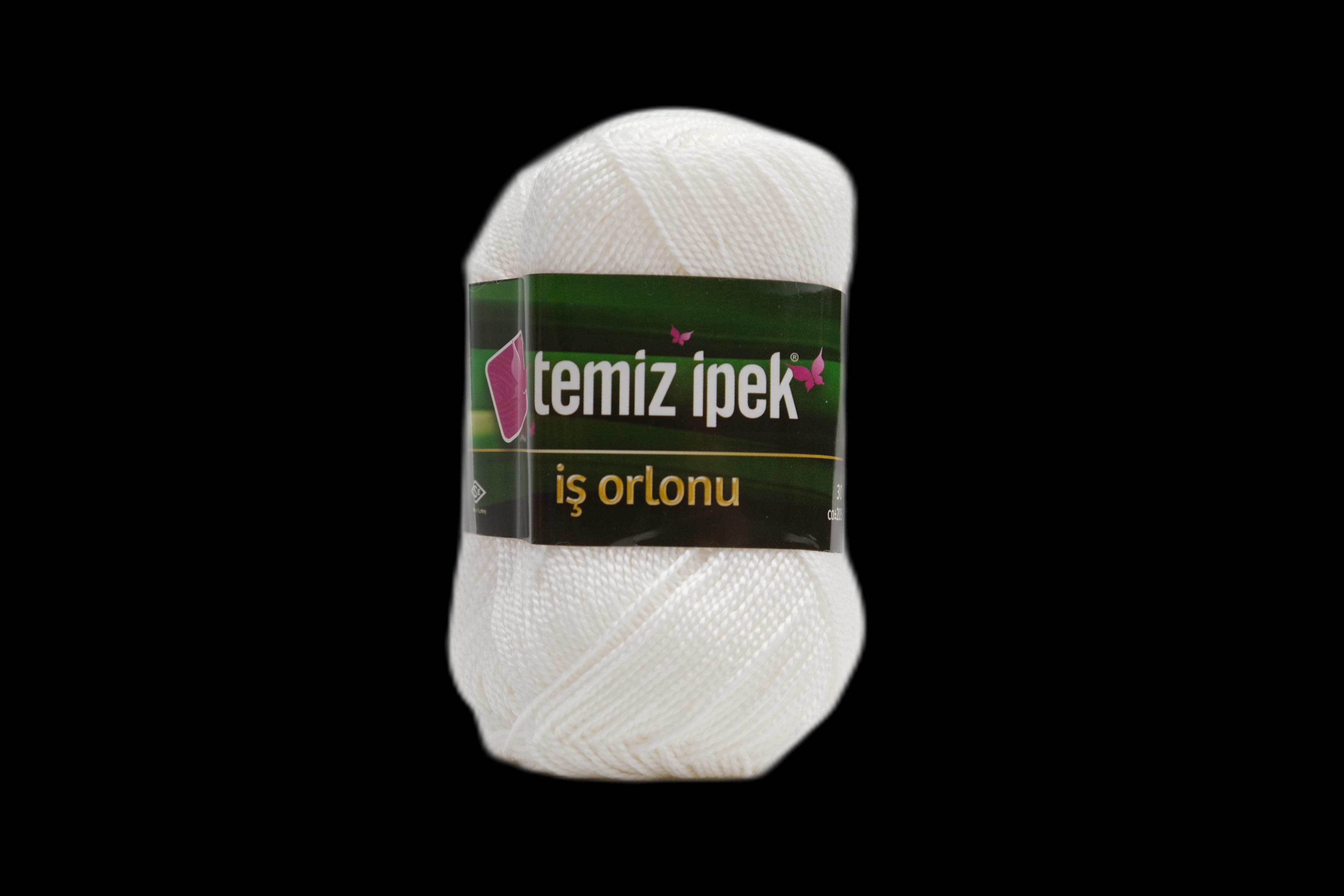 Temiz İpek İş Orlonu Etamin ve Kanaviçe İpi Beyaz