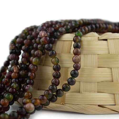 Turmalin Taşı Doğal Taş Boncuk Dizisi 6 mm