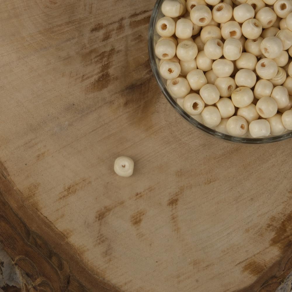 Vernikli Ahşap Boncuk 8 mm İşlenmemiş Ahşap Boncuk 1 Kg   