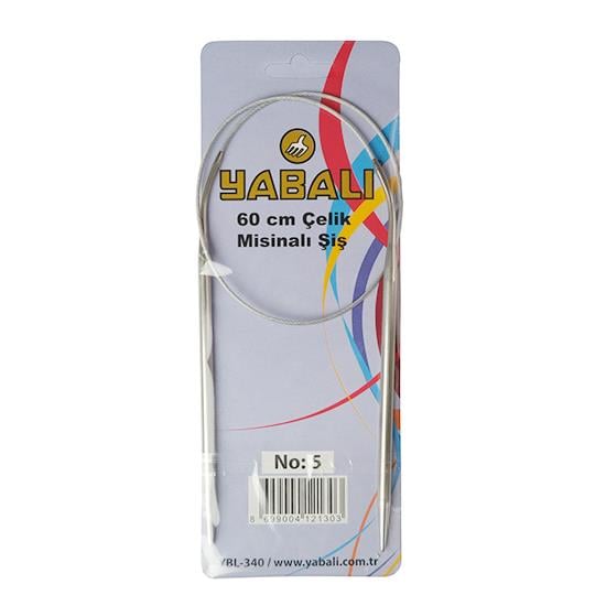 Yabalı 60 cm Çelik Misinalı Şiş 5 mm
