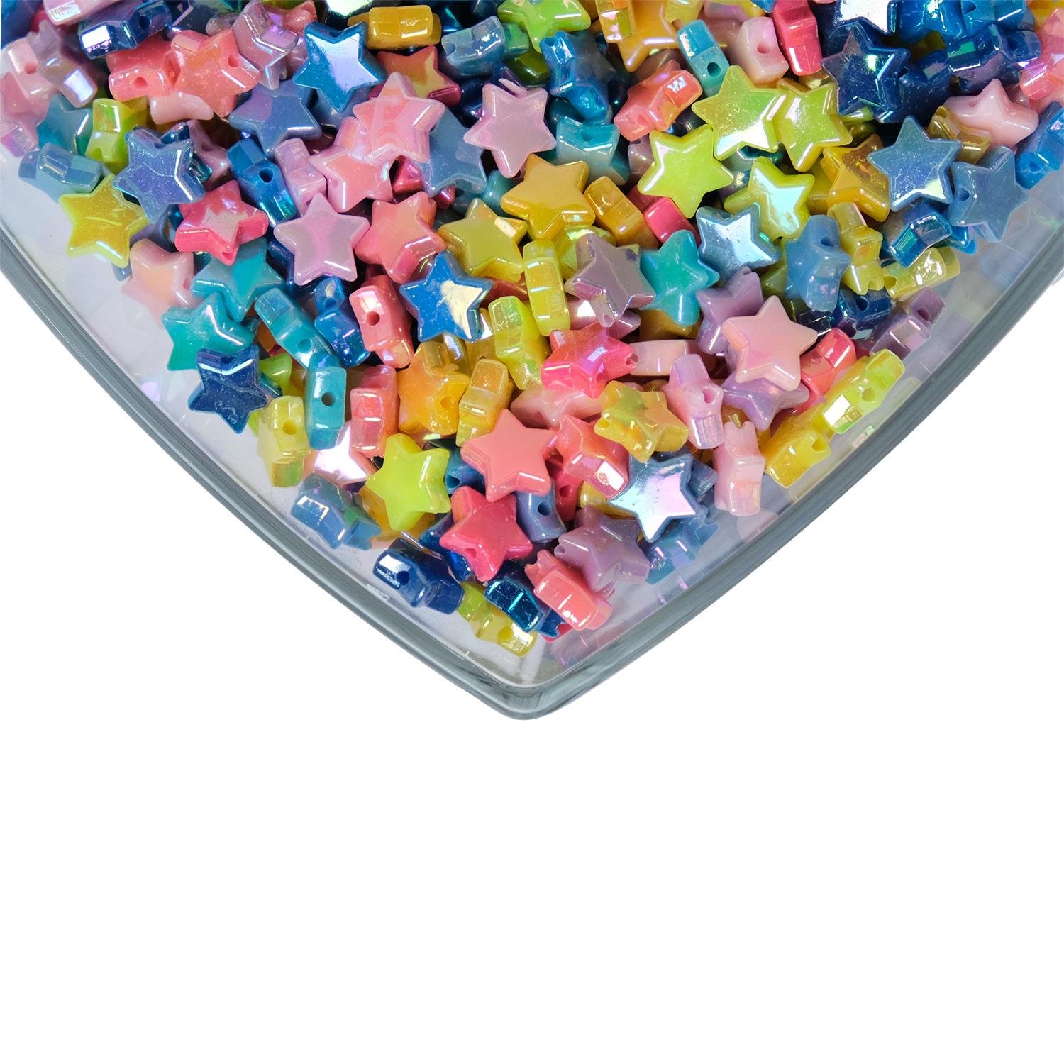 Yıldız Figürlü Parlak Plastik Boncuk