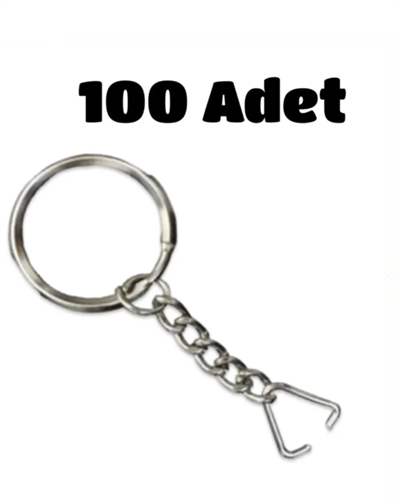 Anahtarlık Halkası Zincirli Üçgen Aparatlı 100 Adet