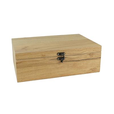 Dekoratif Hediyelik Klipsli Ahşap Kutu-Büyük Boy