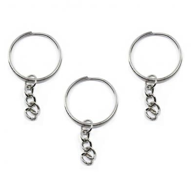 Ekonomik Metal Tel Anahtarlık Halkası Gümüş Renk 1000 adet Amigurumi ve Makrome Anahtarlık Halkası