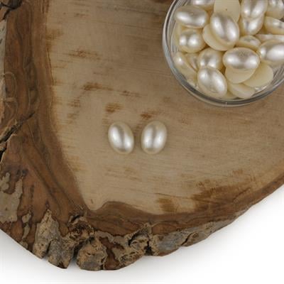 Kırık Beyaz Oval Yarım İnci 16 mm 100 Gram
