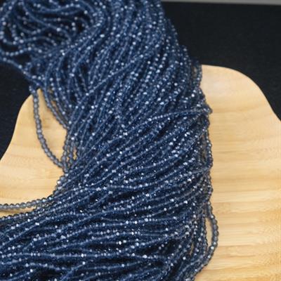 Kristal Boncuk 4 MM Şeffaf Antrasit Şeffaf