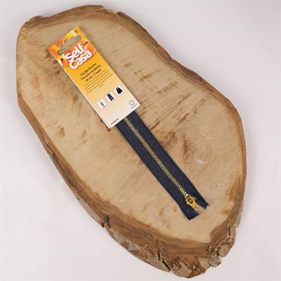 Metal Sarı Dişli Lacivert Kot Pantolon ve Etek Fermuarı