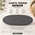 Oval Çanta Tabanı Füme 25 × 9 cm Delikli Hazır Çanta Altlığı Metal Ayaklı