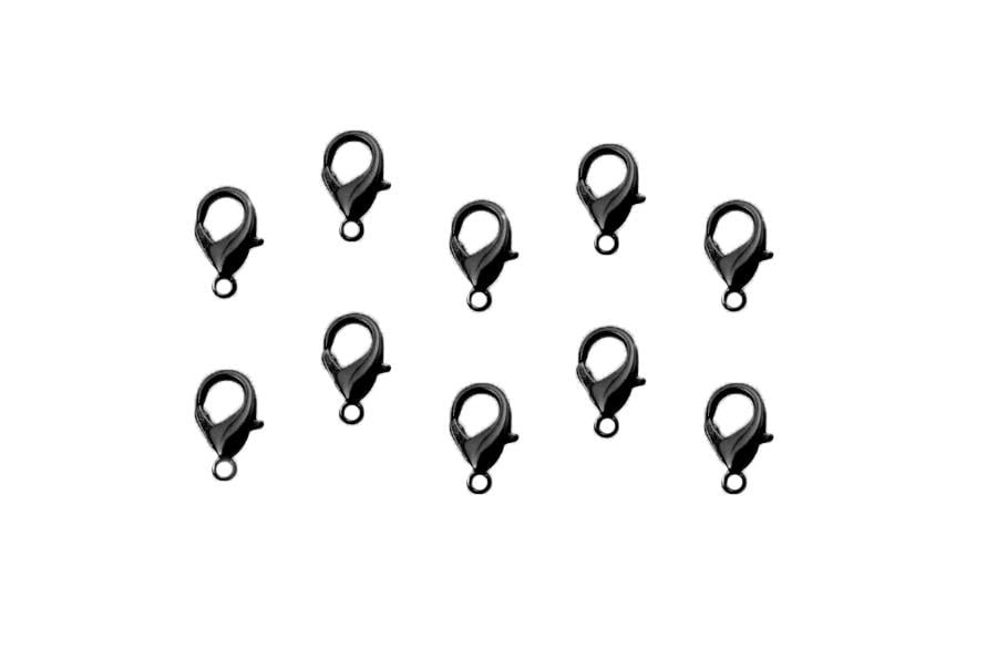 12 mm Siyah Renk Papağan Klips 100 Adet