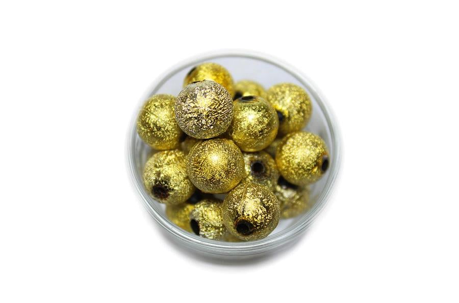 12mm Yaldızlı Plastik Boncuk