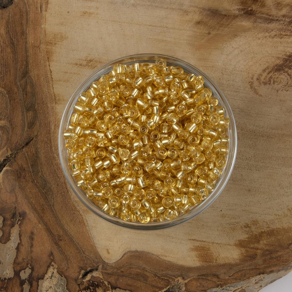 ABC Kum Boncuk Şeffaf Altın 4 mm 500 Gram 6/0 - 22