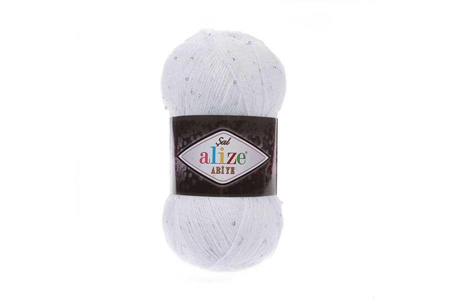 Alize Şal Abiye Beyaz-55