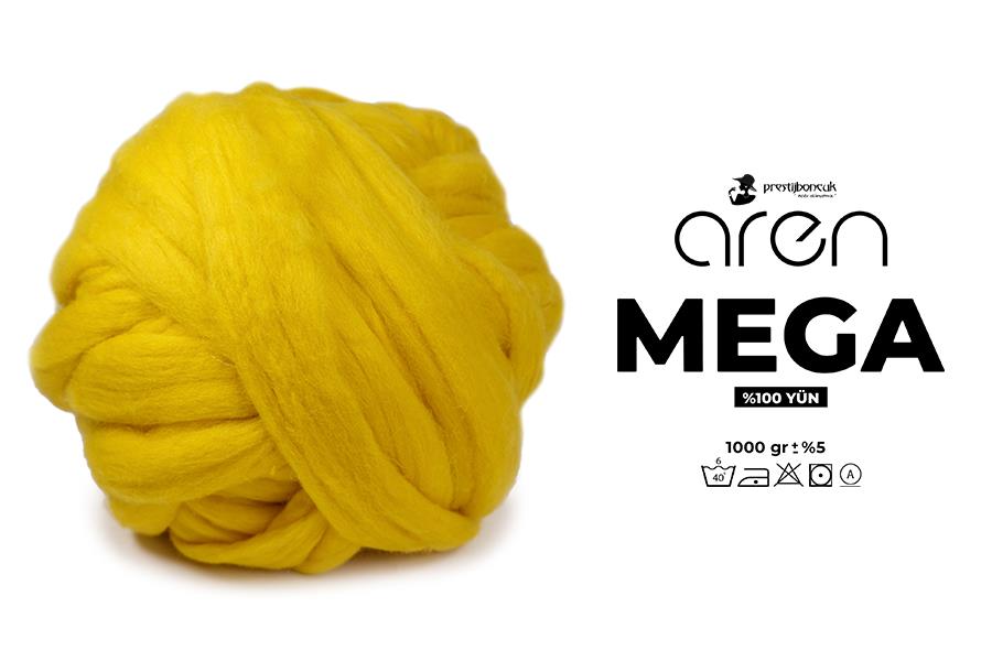 Aren Mega Dev Yün Güneş Sarısı 1000 Gr
