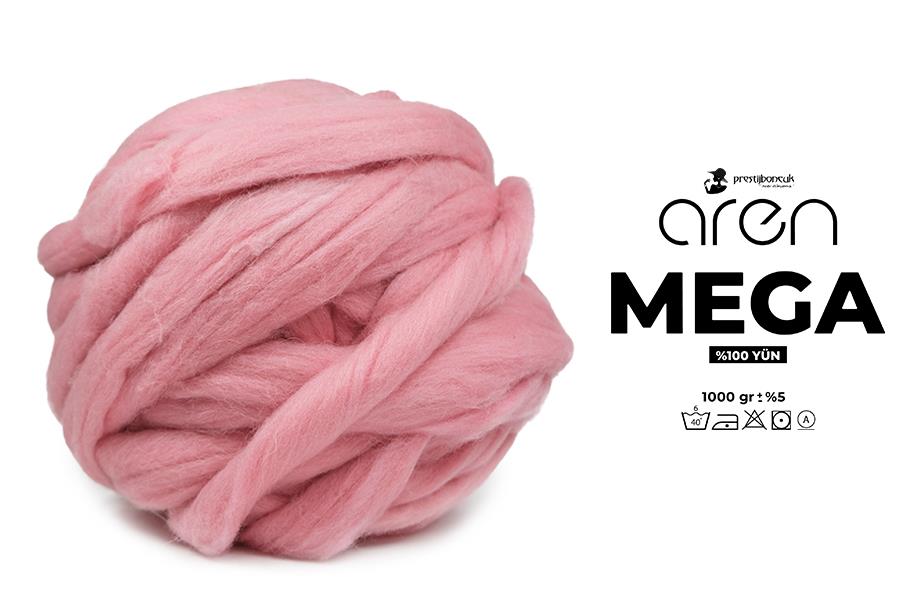 Aren Mega Dev Yün Pembe 1000 Gr