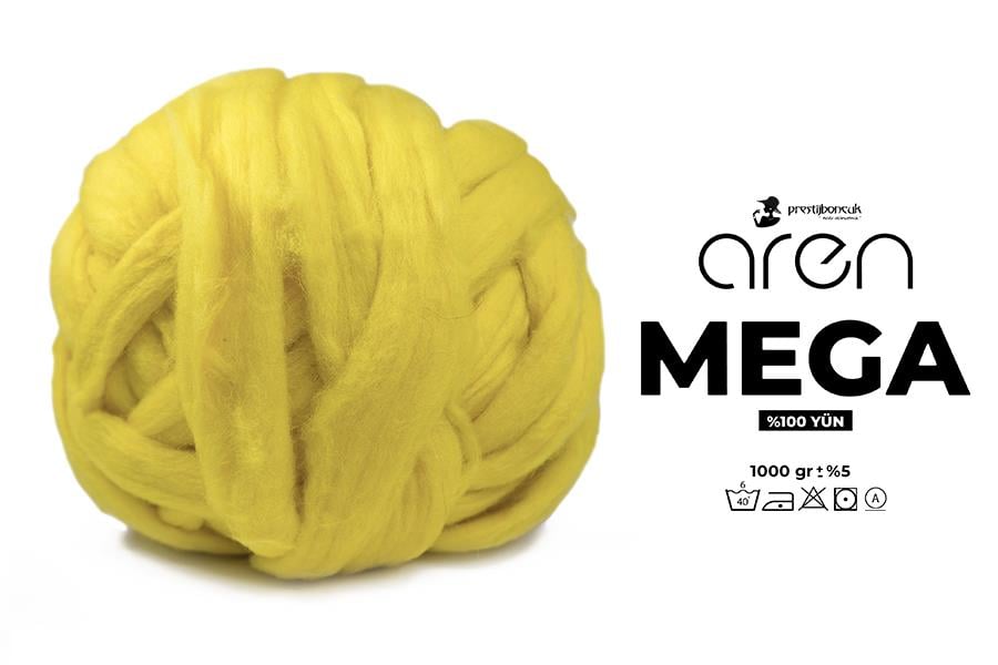 Aren Mega Dev Yün Sarı 1000 Gr