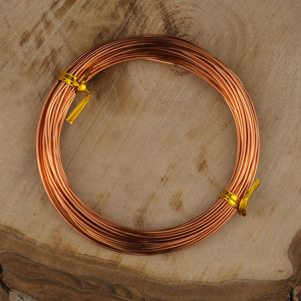 Bakır Renk Emaye Kaplı Bakır Tel 1 mm Takı Taç Çiçek Hobi Tasarım El İşi Deney Teli