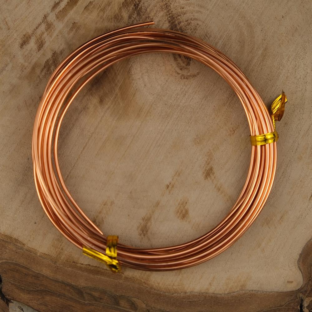 Bakır Renk Emaye Kaplı Bakır Tel 1,5 mm Takı Taç Çiçek Hobi Tasarım El İşi Deney Teli