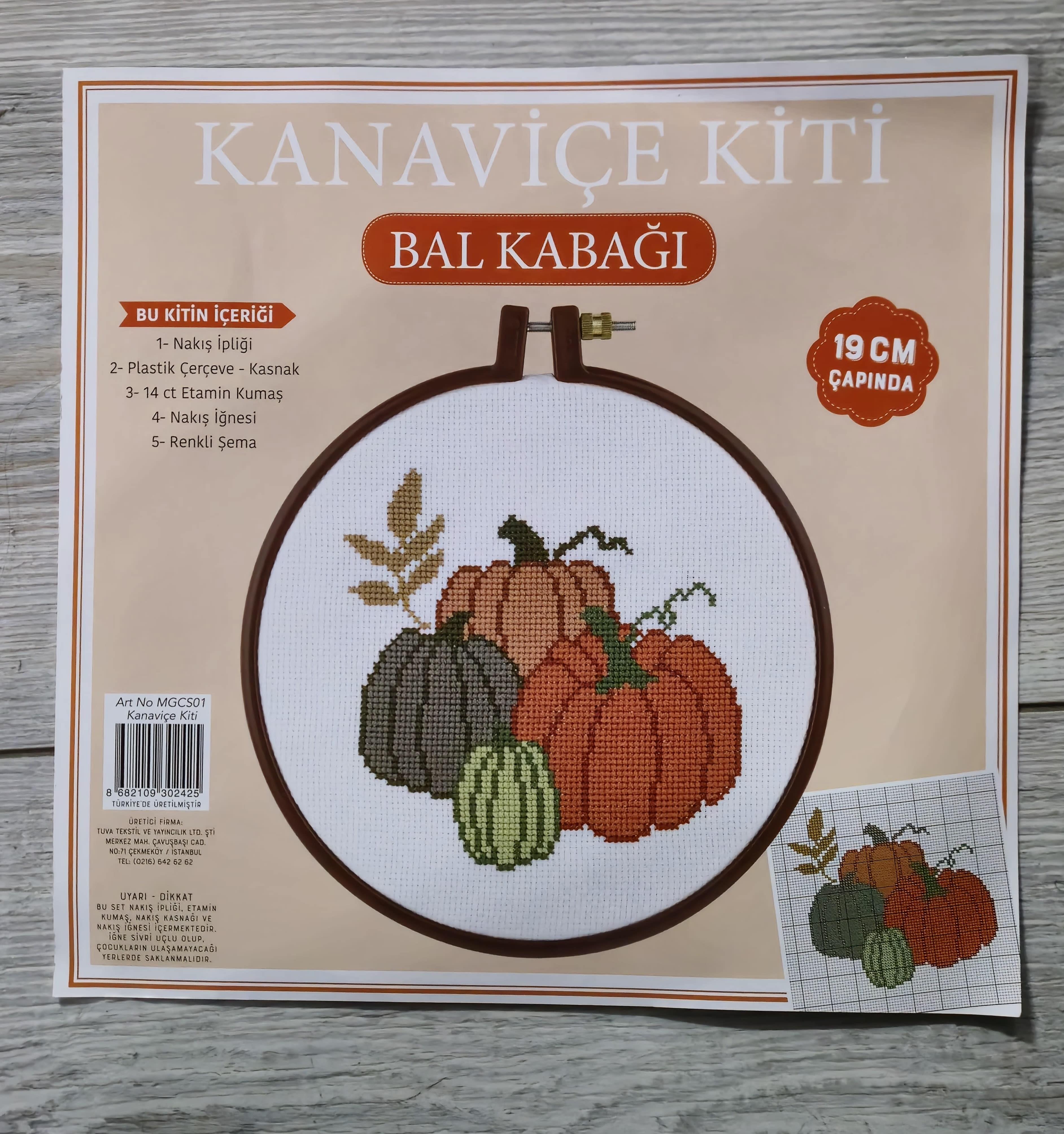 Bal Kabağı Kanaviçe Nakış Kiti