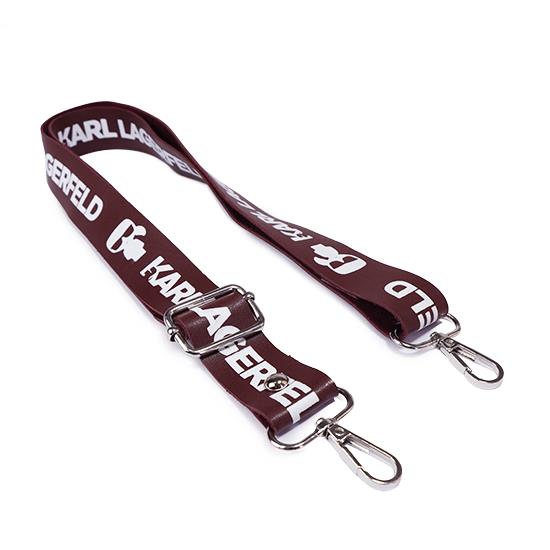 Baskılı Ayarlanabilir Deri Çanta Sapı Bordo