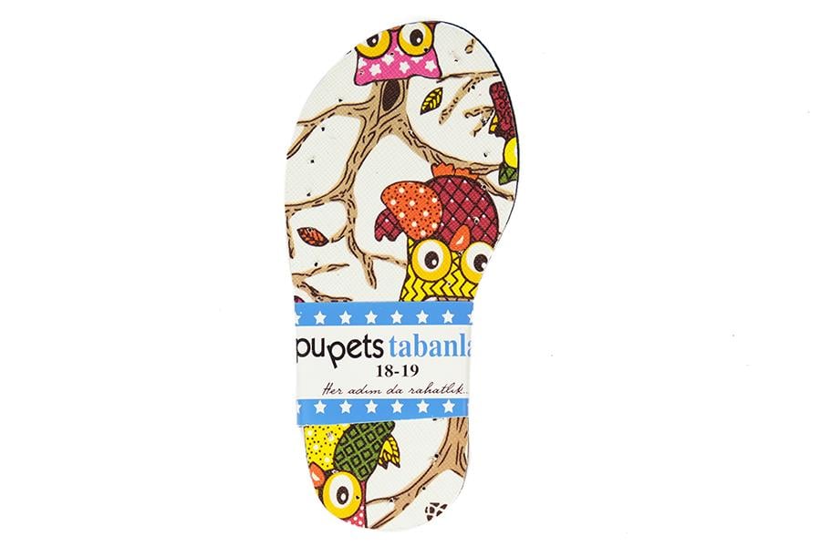 Baykuş Desenli Çocuk & Bebek Taban 18-19