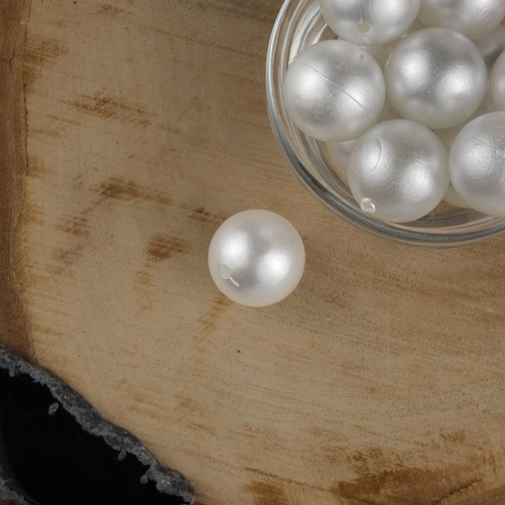 Beyaz Plastik İnci 20 mm 500 Gram