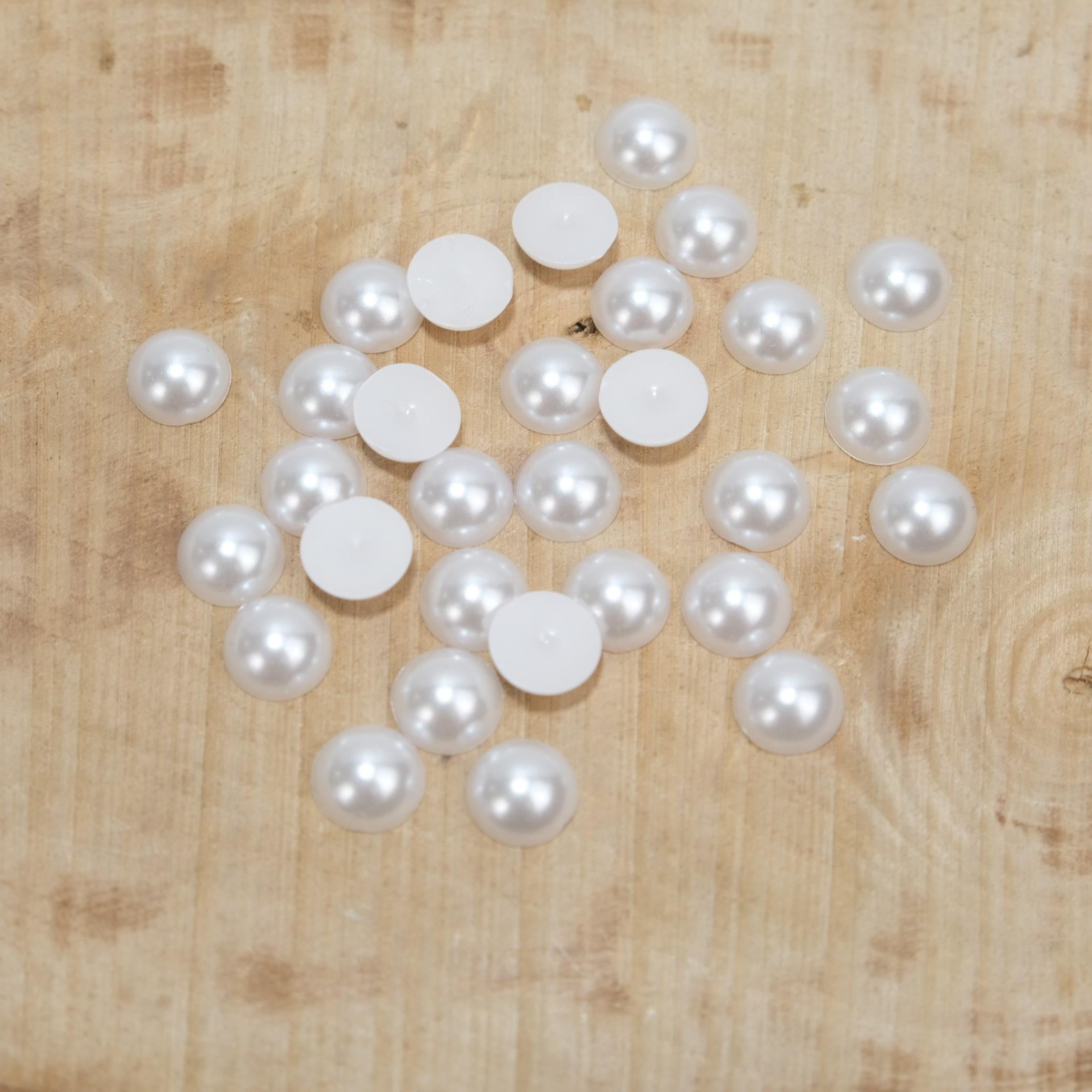 Beyaz Plastik Yarım İnci 12 mm 500 Gram
