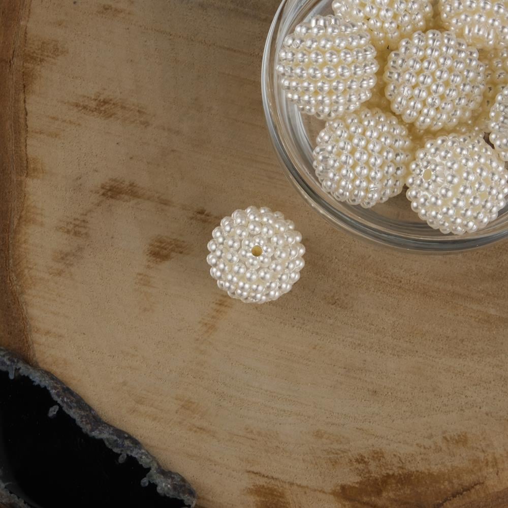 Böğürtlen Krem Plastik İnci 22 mm 500 Gram