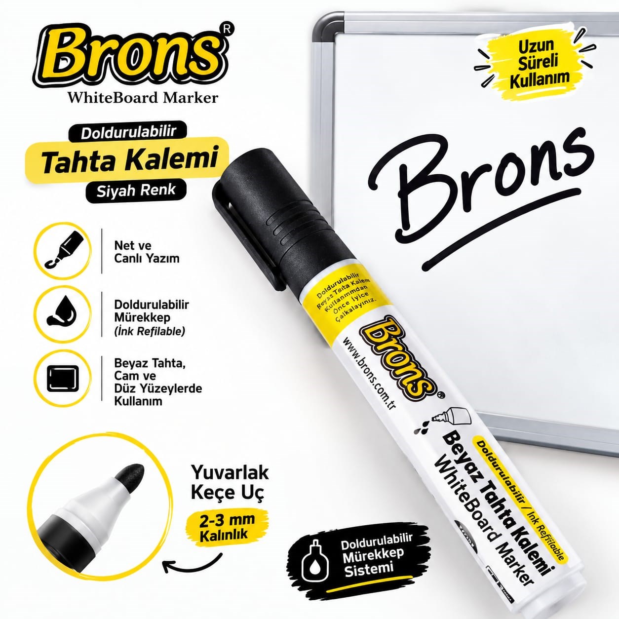 Brons Tahta Kalemi Siyah Renk Doldurulabilir