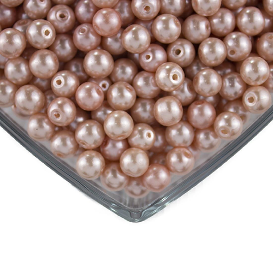 Cam İnci Pudra Pembe 8 mm 50 gr
