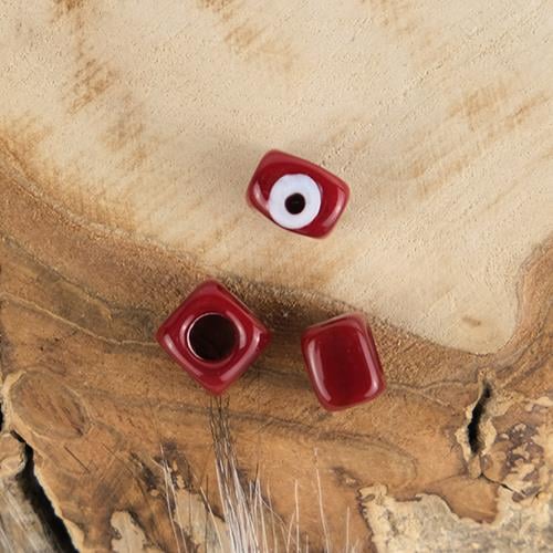 Cam Nazar Boncuğu Küp 10 mm 1 Adet Model-08