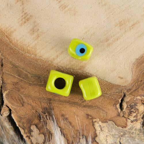 Cam Nazar Boncuğu Küp 10 mm 1 Adet Model-09