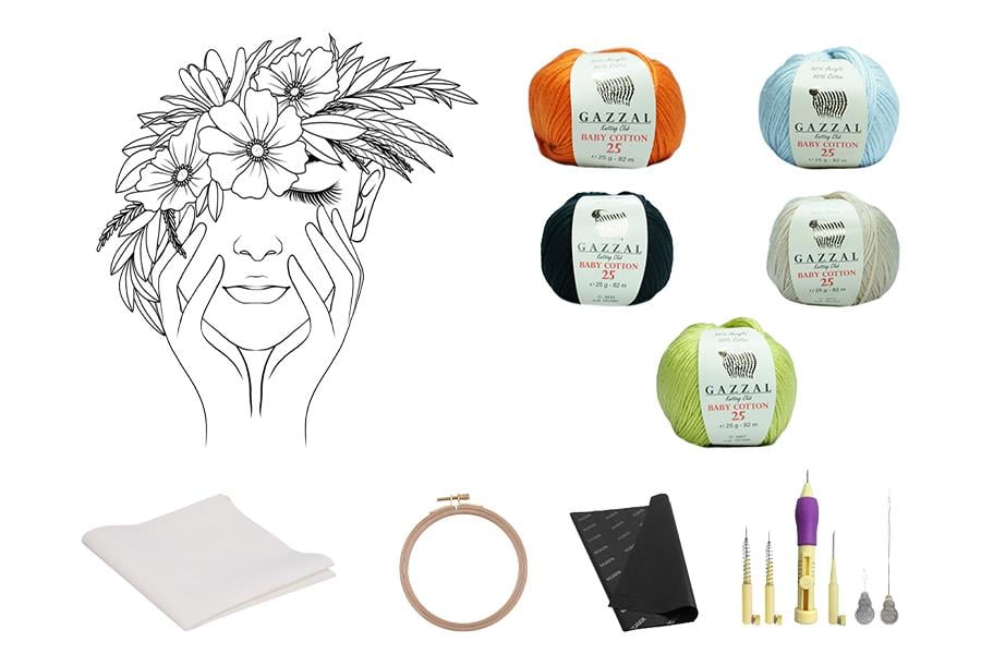 Çiçeklenmiş Silüet  Punch Set