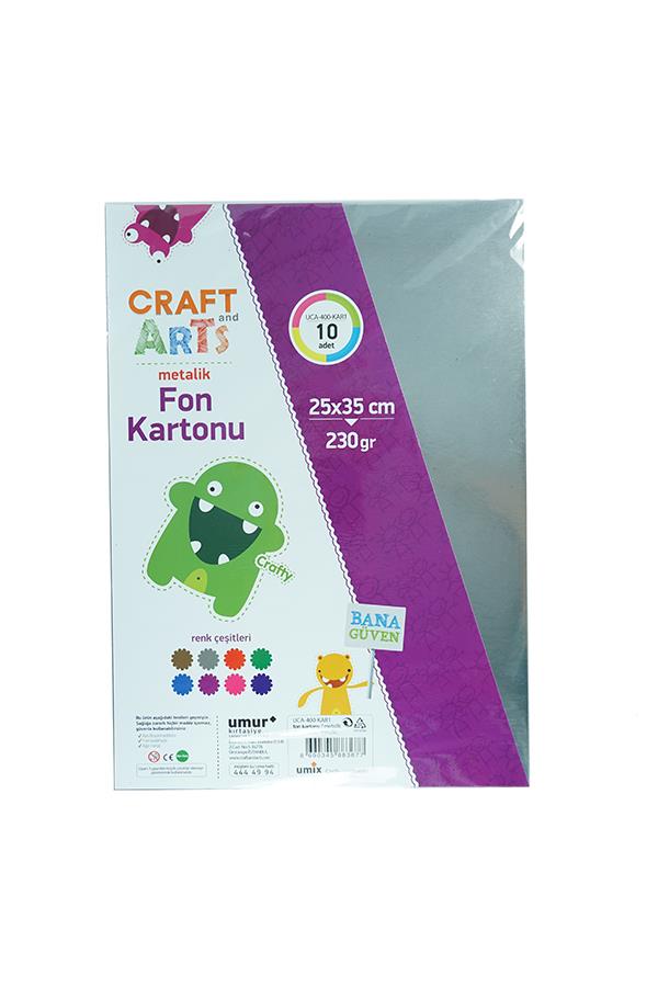Craft And Arts Metalik Fon Karton 10' lu 