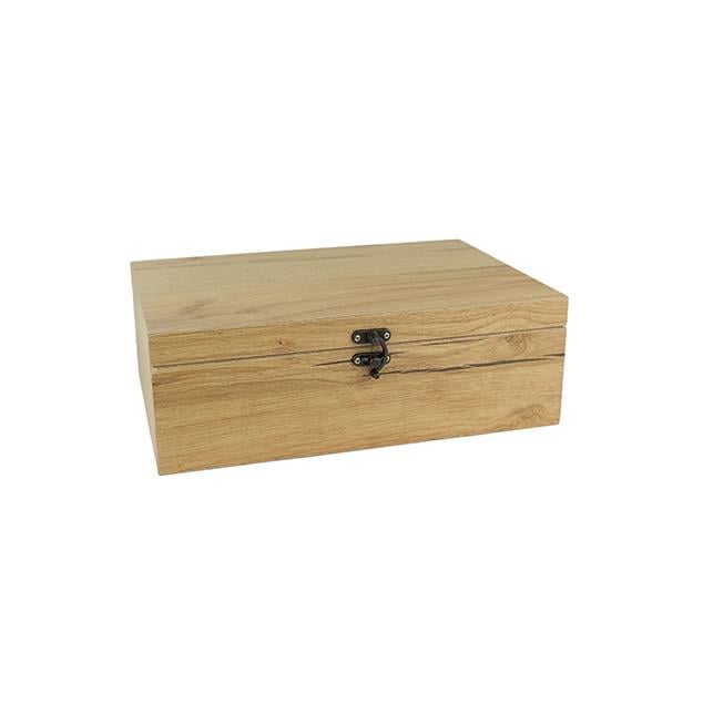 Dekoratif Hediyelik Klipsli Ahşap Kutu-Küçük Boy