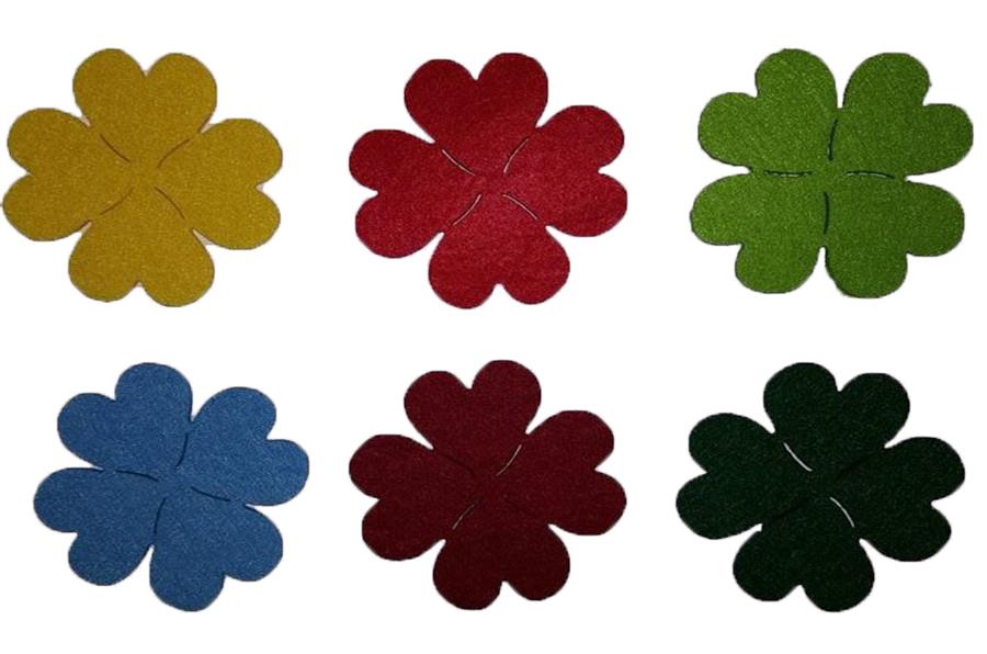 Dört Yapraklı Renkli Yonca