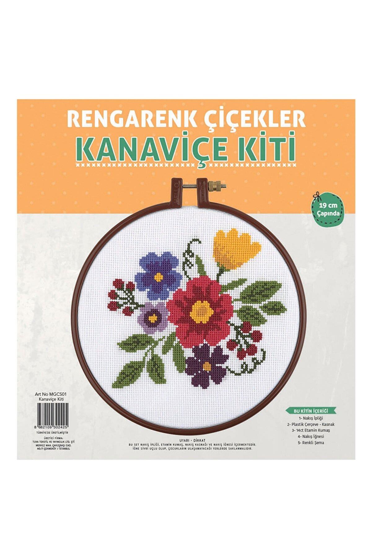 Ekonomik Kanaviçe Seti Rengarenk Çiçekler