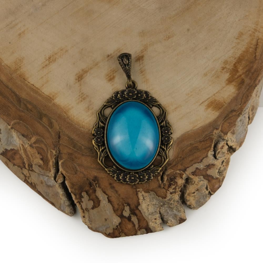 El Boyama İznik Çini Kolye Ucu 003