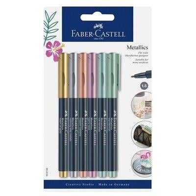 Faber Castell 6lı Metalik Markör Set