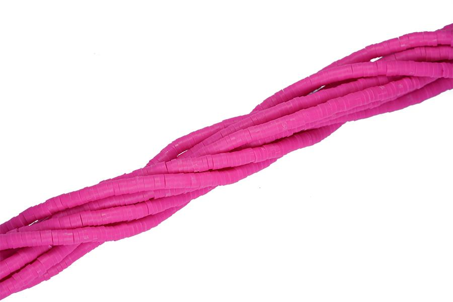 Fimo Boncuk Dizisi 4 mm | Fuşya
