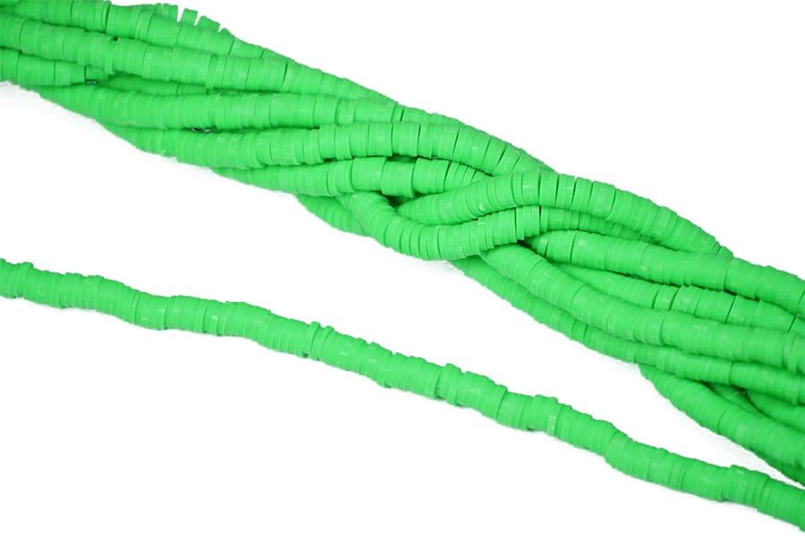 Fimo Boncuk Dizisi 6 mm | Fosfor Yeşili